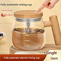 ELECTRIC AUTOMATIC COFFEE EGG BEVERAGE MILK STIRRING GLASS CUP ELECTRIC AUTOMATIC COFFEE EGG BEVERAGE MILK STIRRING GLASS CUP