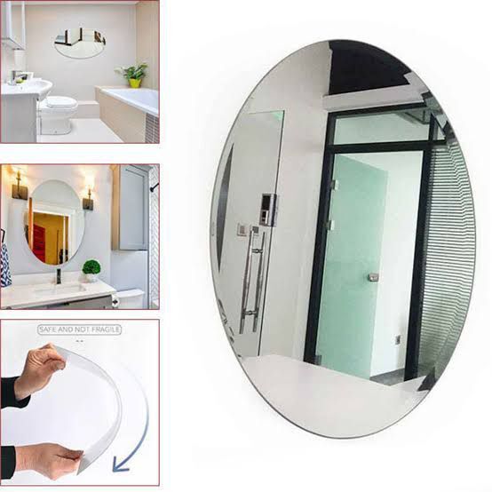 OVAL SHAPE ACRYLIC MIRROR - AVAILABLE IN MEDIUM & BIG SIZES OVAL SHAPE ACRYLIC MIRROR - AVAILABLE IN MEDIUM & BIG SIZES