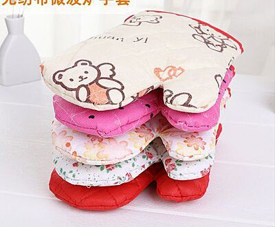 INSULATED MICROWAVE OVEN GLOVES KITCHEN GLOVES 1 PAIR (2 PIECES)