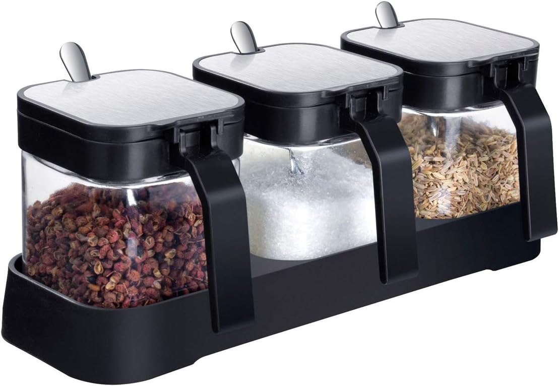 7 PIECES SET OF SPICE CONTAINERS SPICE RACK 7 PIECES SET OF SPICE CONTAINERS SPICE RACK