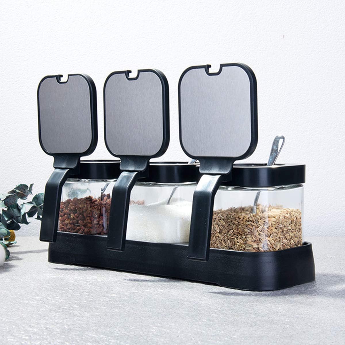 7 PIECES SET OF SPICE CONTAINERS SPICE RACK 7 PIECES SET OF SPICE CONTAINERS SPICE RACK