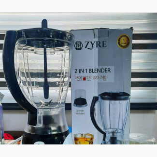 ZYRE 450W 2IN1 GLASS JAR BLENDER ZYRE 450W 2IN1 GLASS JAR BLENDER